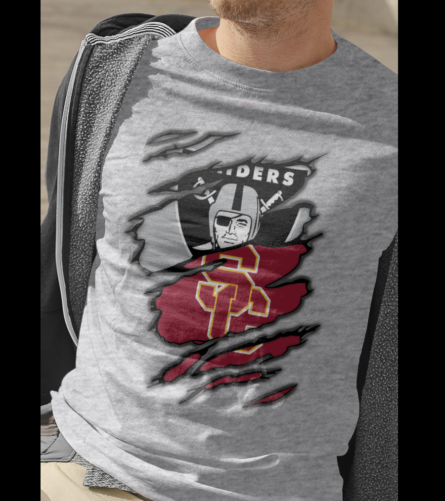 Raiders USC Trojans Crossover T-Shirt