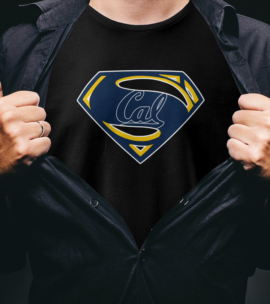 Superman Cal Berkeley Logo Blue And Gold Shield T-Shirt