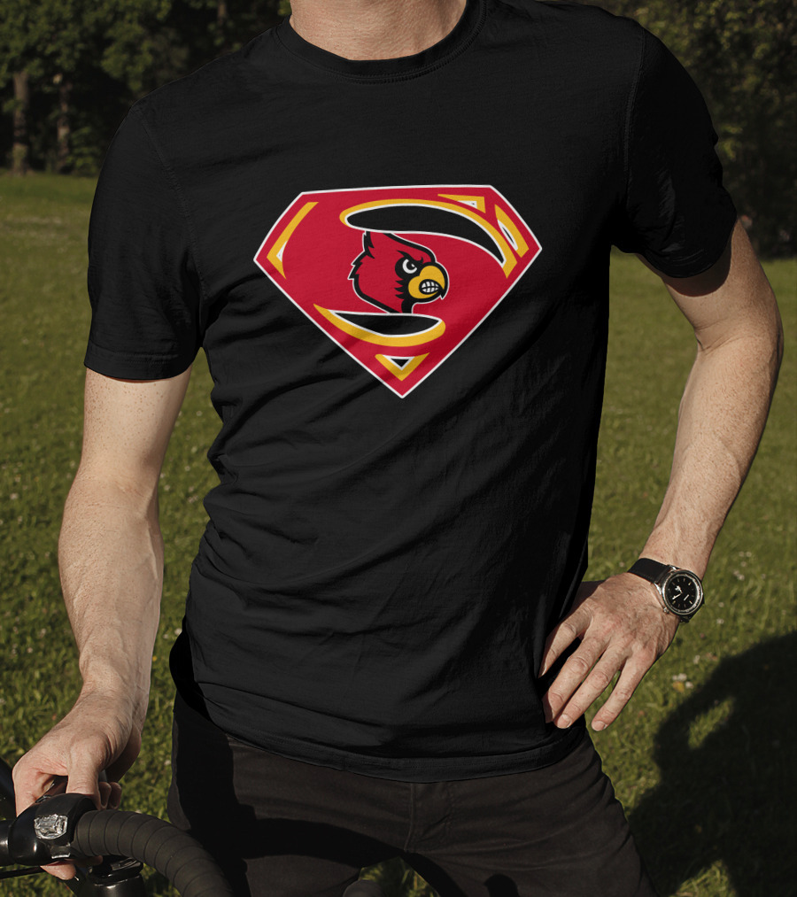 Superman Logo With Cardinals Bird Emblem T-Shirt