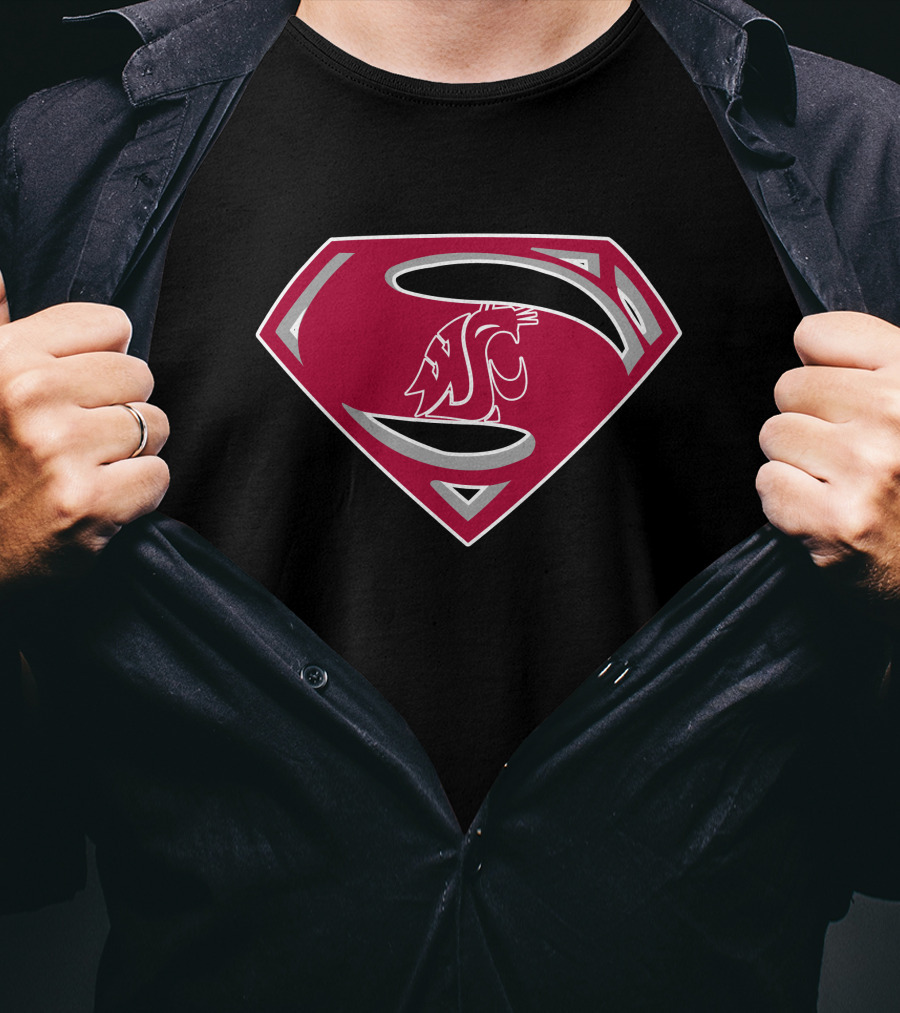 Washington State University Cougars Superman T-Shirt