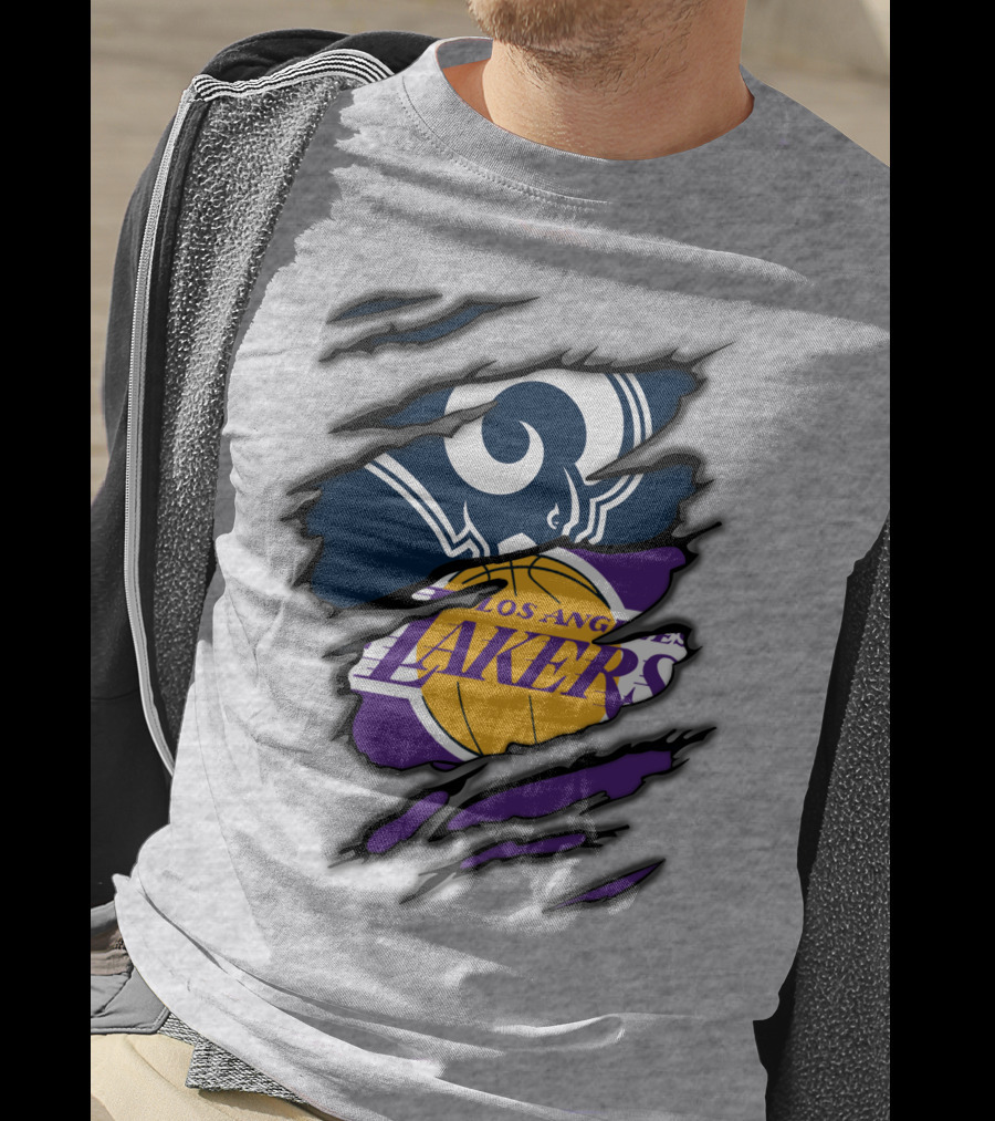 Los Angeles Rams Lakers NFL NBA Crossover T-Shirt
