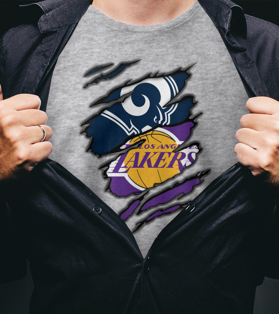 Los Angeles Rams Lakers NFL NBA Crossover T-Shirt