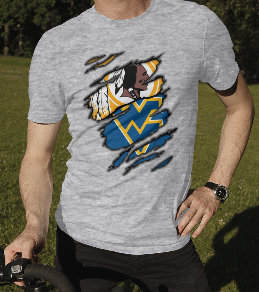 West Virginia Mountaineers Redskins Mashup T-Shirt