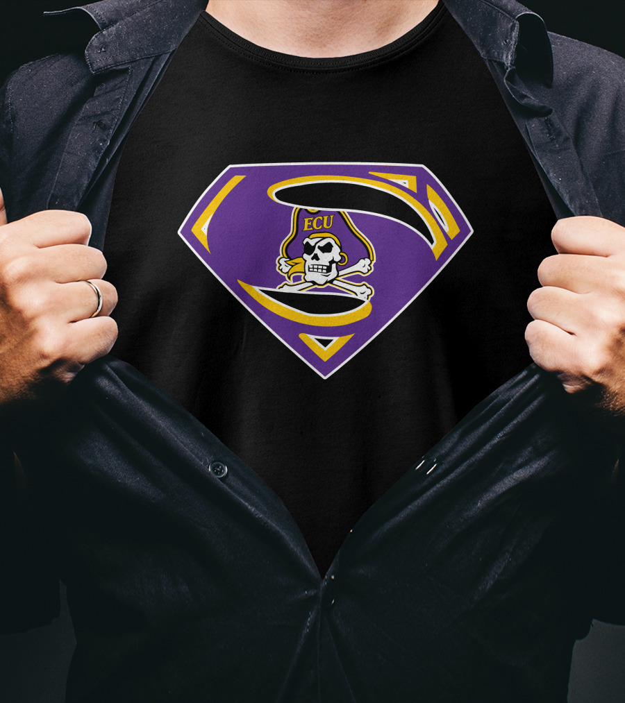 ECU Pirates Superman T-Shirt