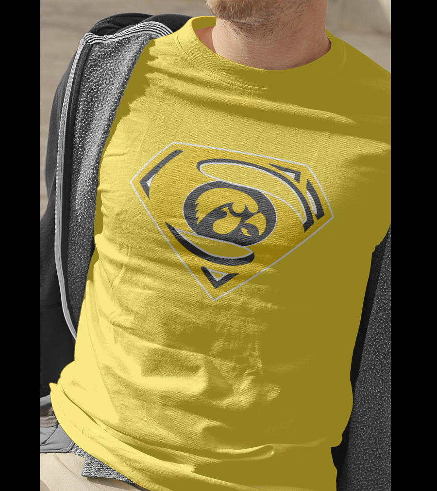 Superman Iowa Hawkeyes Emblem T-Shirt