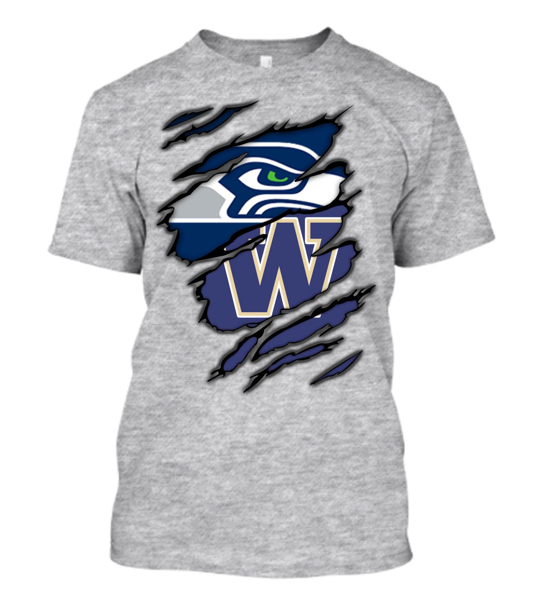 Seahawks Huskies W Logo Combo T-Shirt