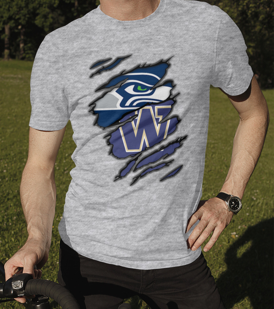 Seahawks Huskies W Logo Combo T-Shirt