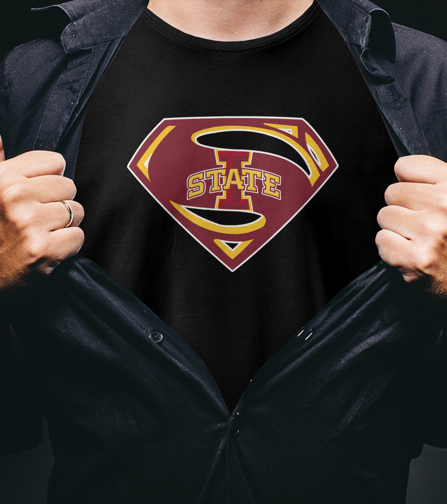Superman Logo Iowa State Cyclones S Emblem T-Shirt