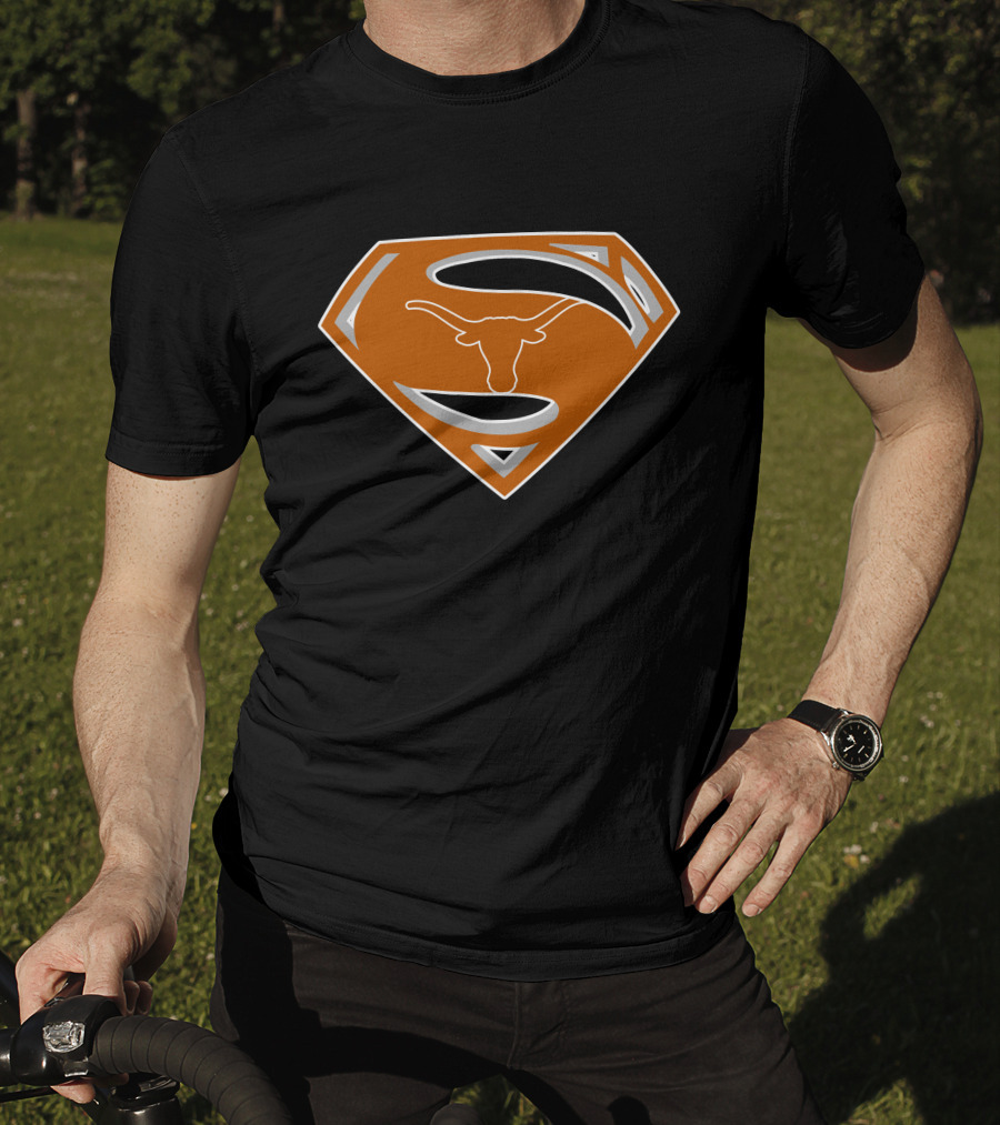 Superman Texas Longhorns Logo Fusion T-Shirt