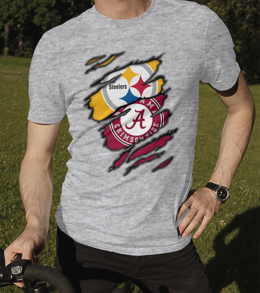 Steelers Alabama Crimson Tide Rip T-Shirt