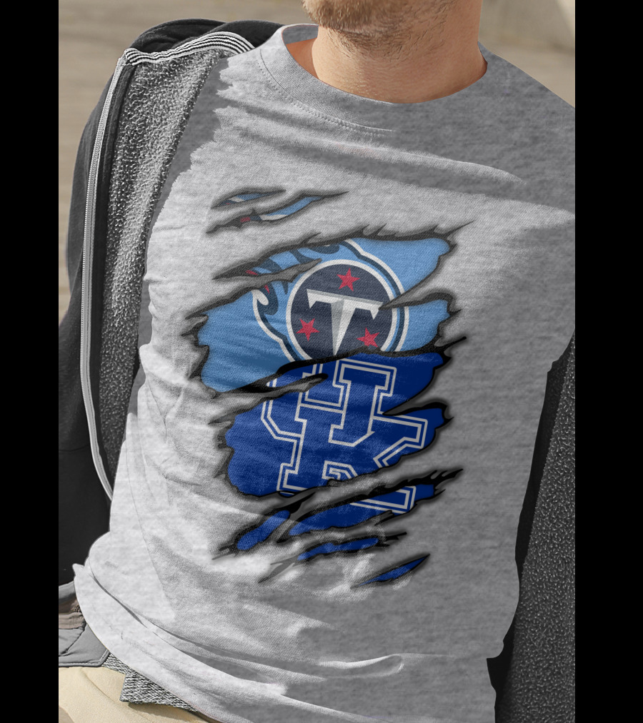 Tennessee Titans University Of Kentucky Wildcats Crossover T-Shirt