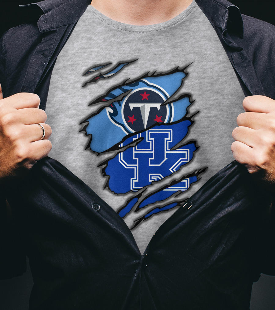Tennessee Titans University Of Kentucky Wildcats Crossover T-Shirt