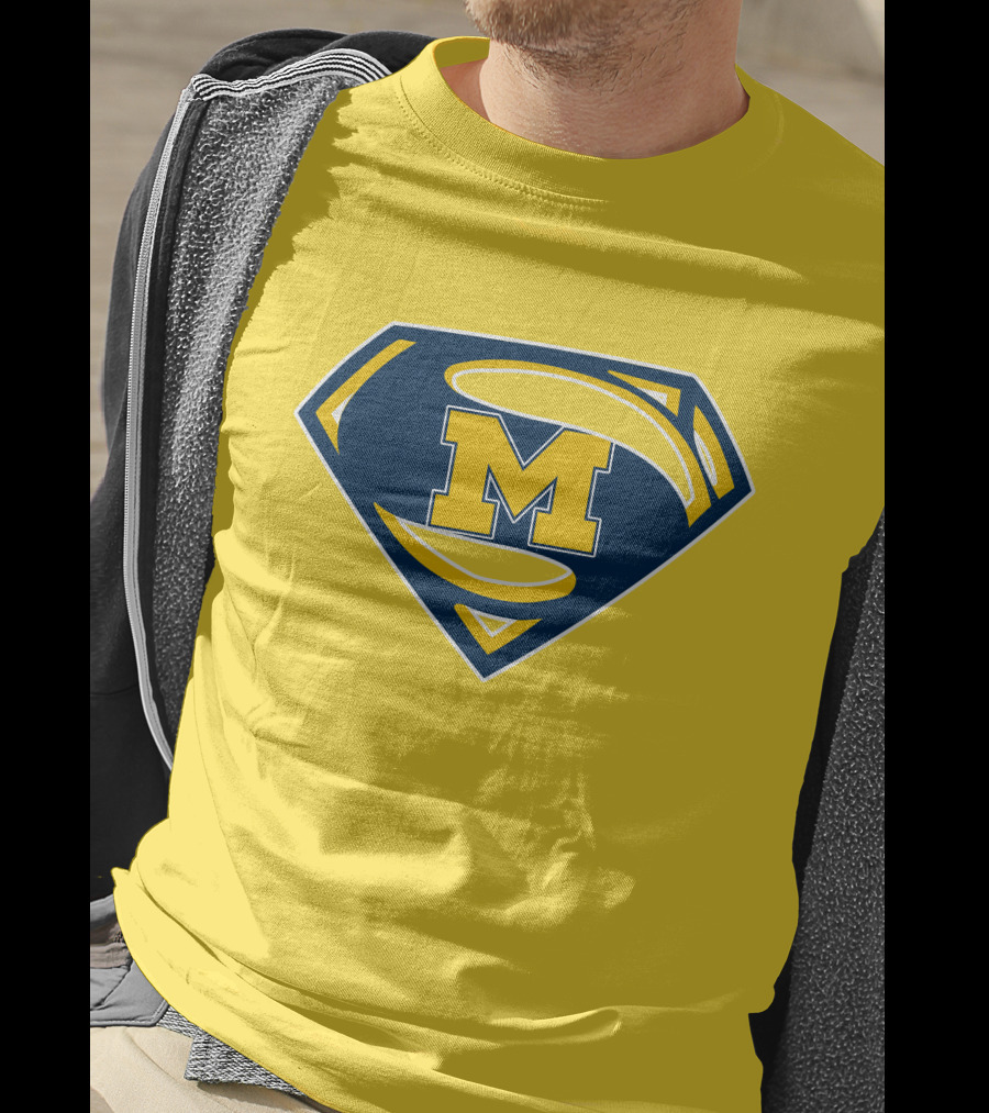Michigan Wolverines Superman Logo Mashup T-Shirt