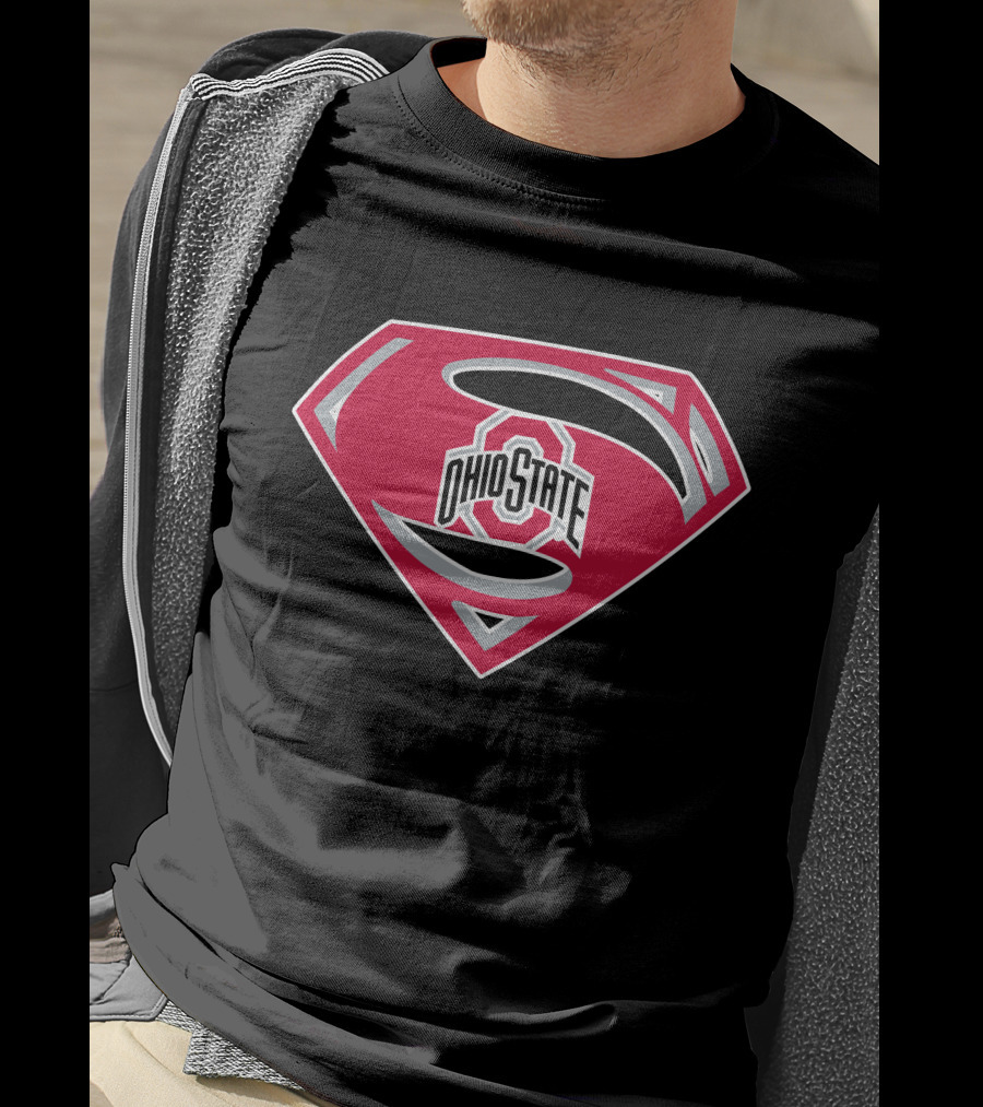 Superman Logo Ohio State Buckeyes Emblem T-Shirt
