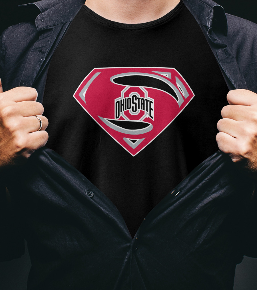 Superman Logo Ohio State Buckeyes Emblem T-Shirt