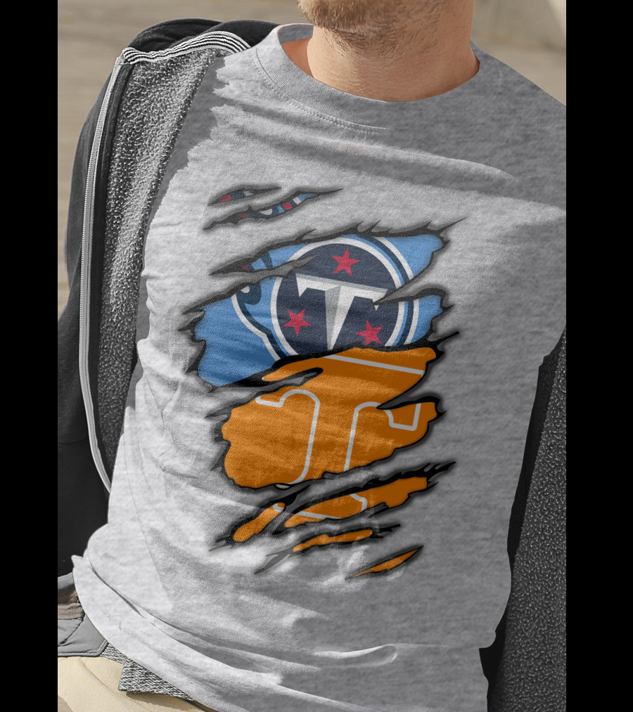Tennessee Titans And Vols Logo Mashup T-Shirt