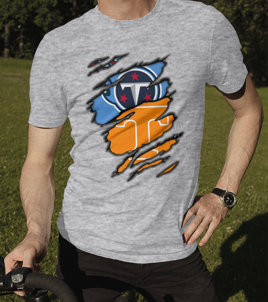 Tennessee Titans And Vols Logo Mashup T-Shirt