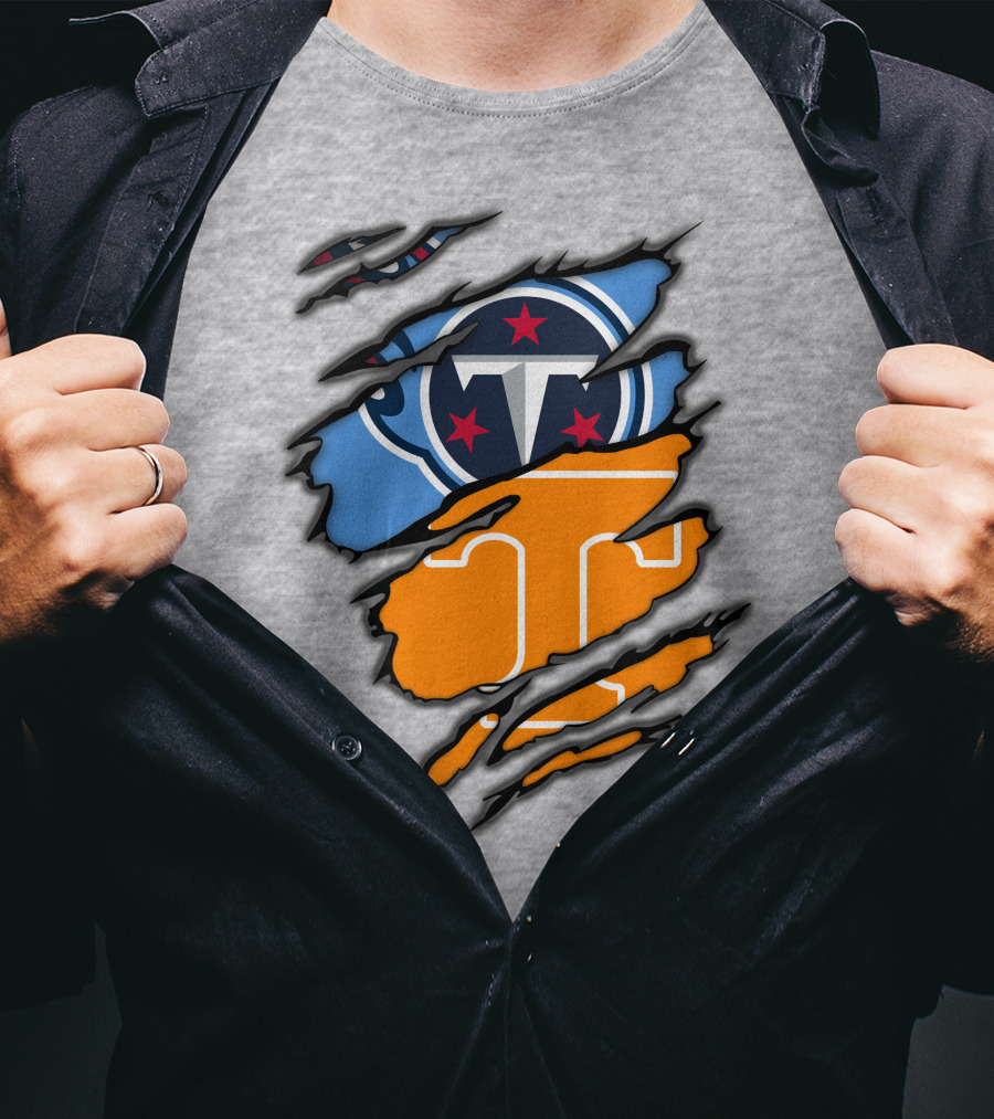 Tennessee Titans And Vols Logo Mashup T-Shirt
