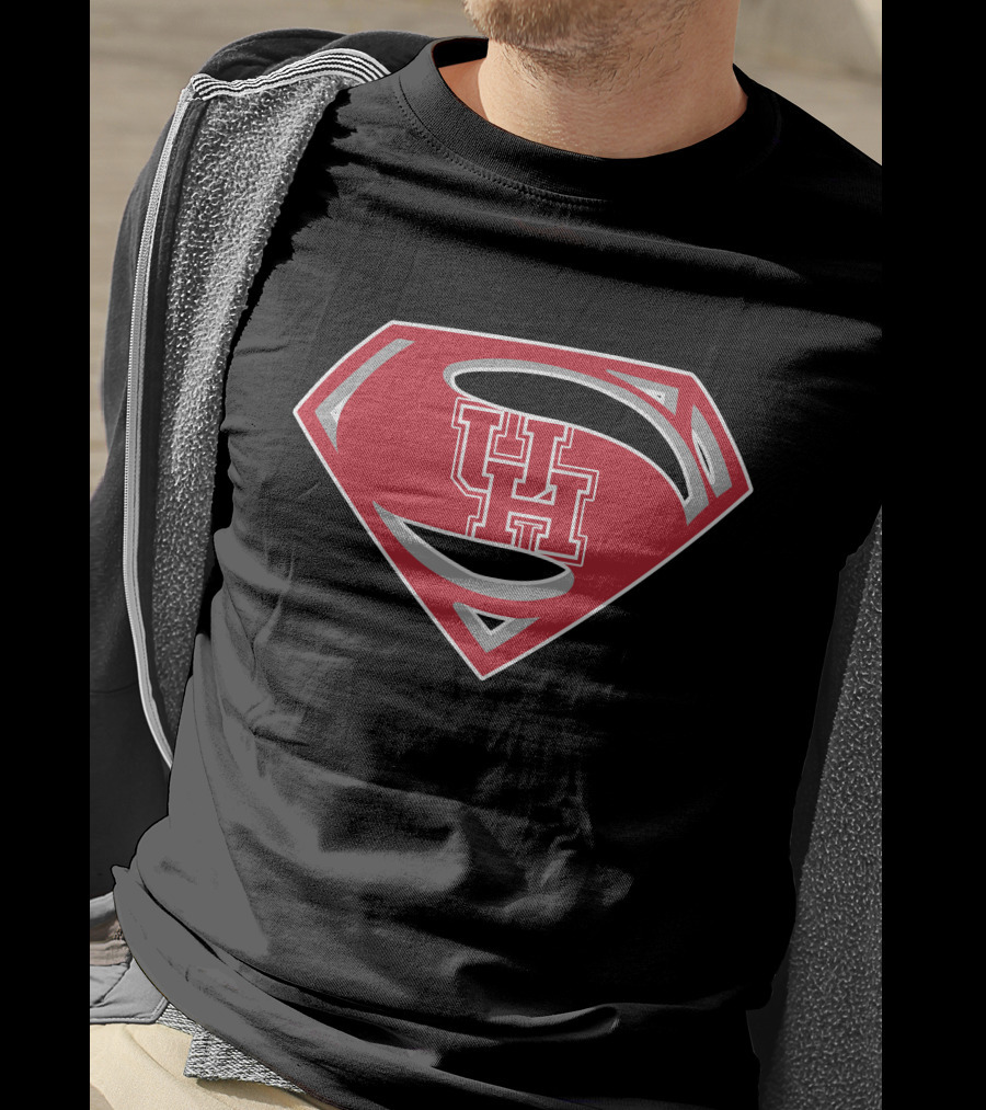 Superman UH Logo University Of Houston Crest T-Shirt