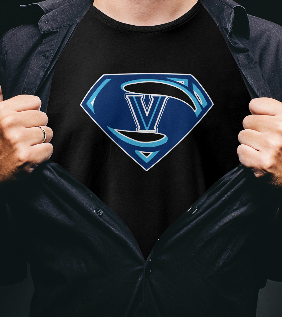 Superman V Villanova Wildcats T-Shirt