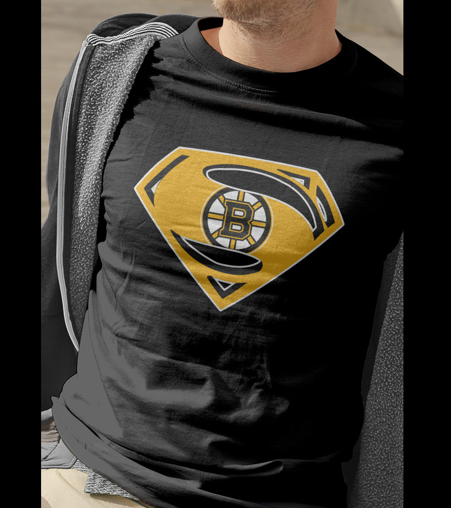Superman Boston Bruins Iconic Emblem T-Shirt