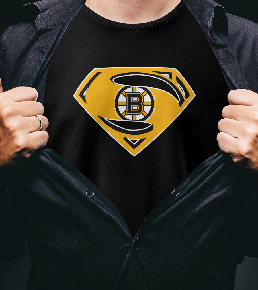 Superman Boston Bruins Iconic Emblem T-Shirt