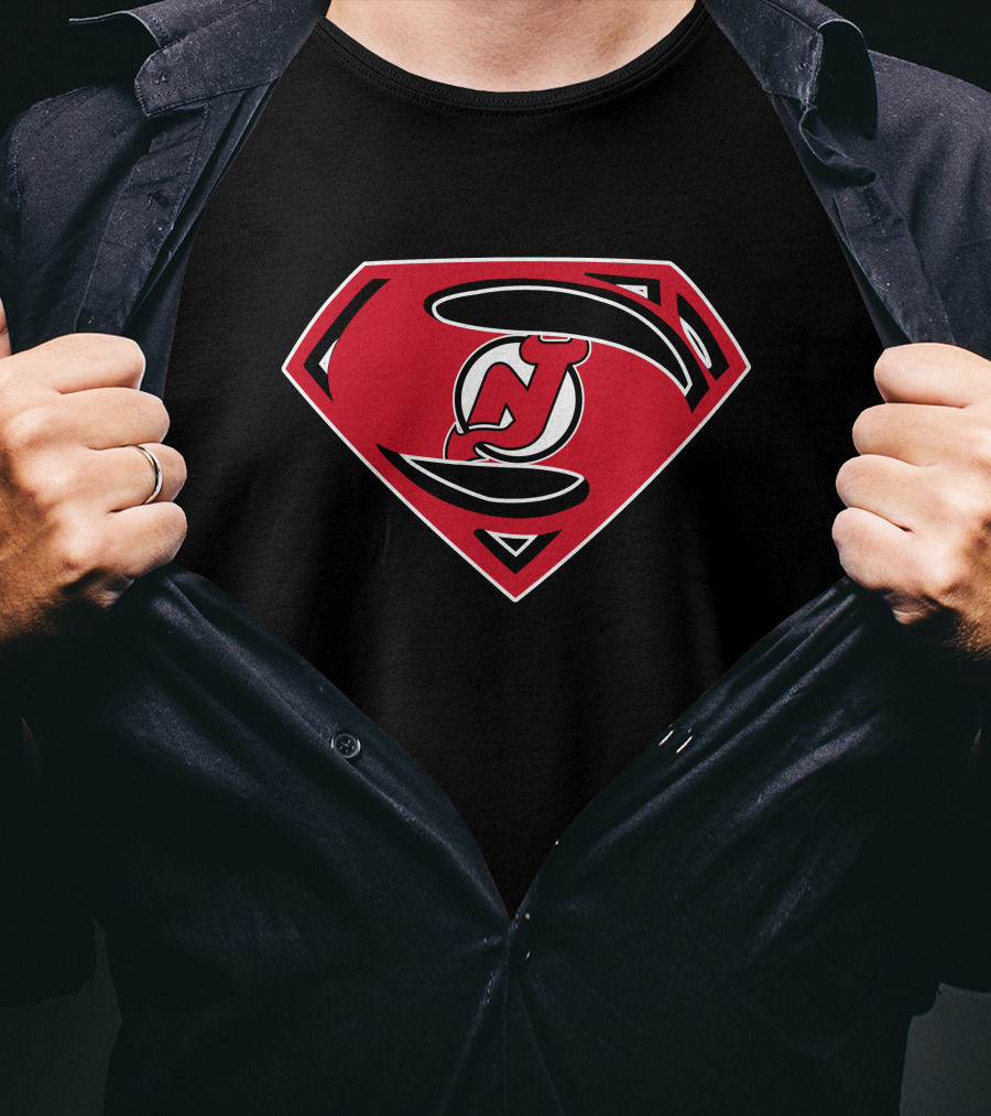 New Jersey Devils Superman Shield T-Shirt