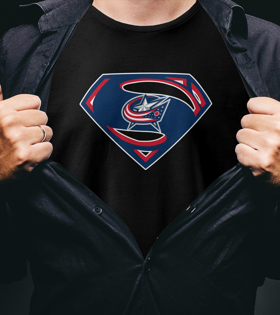 Superman Columbus Blue Jackets T-Shirt