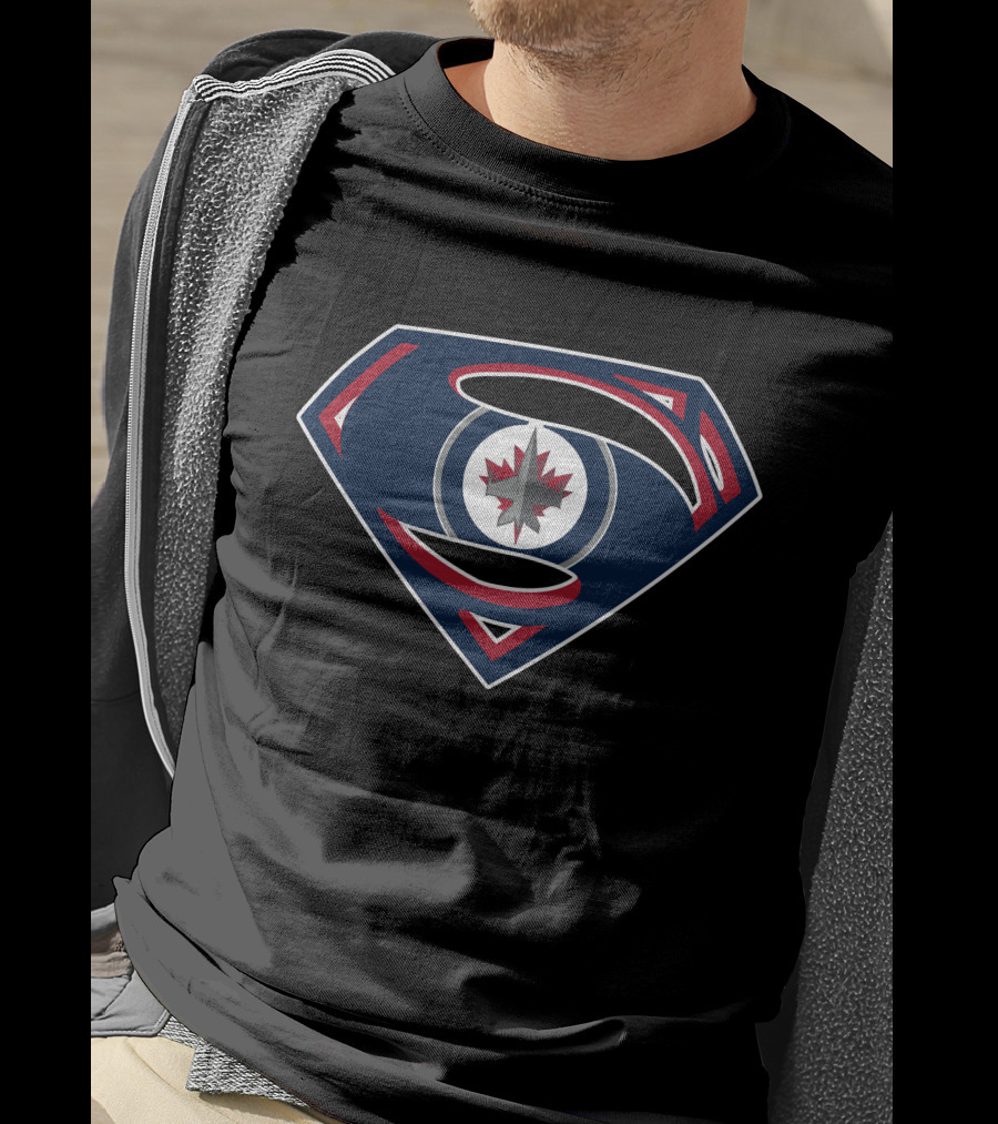 Winnipeg Jets Superman Symbol Fusion T-Shirt