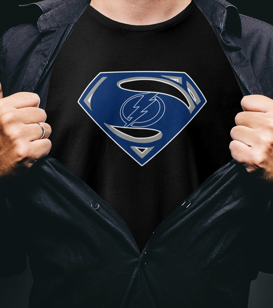 Superman Lightning Bolt Shield Emblem T-Shirt