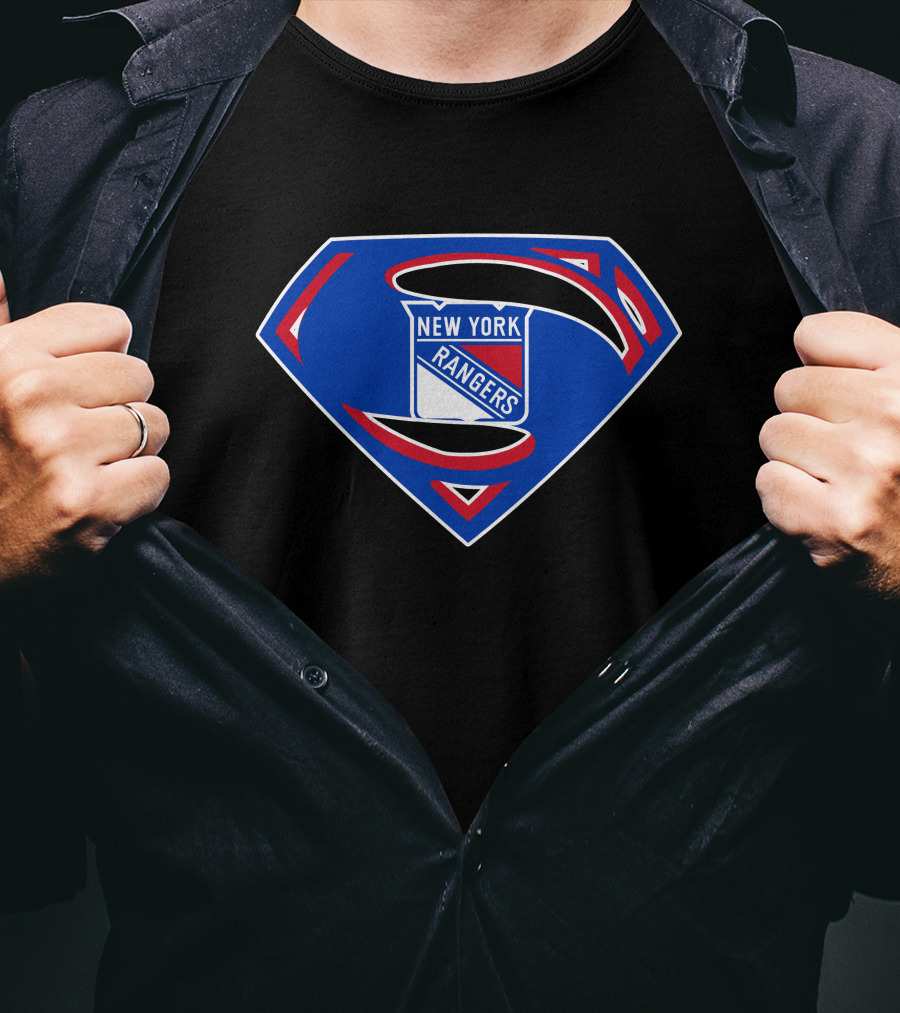New York Rangers Superman Shield T-Shirt