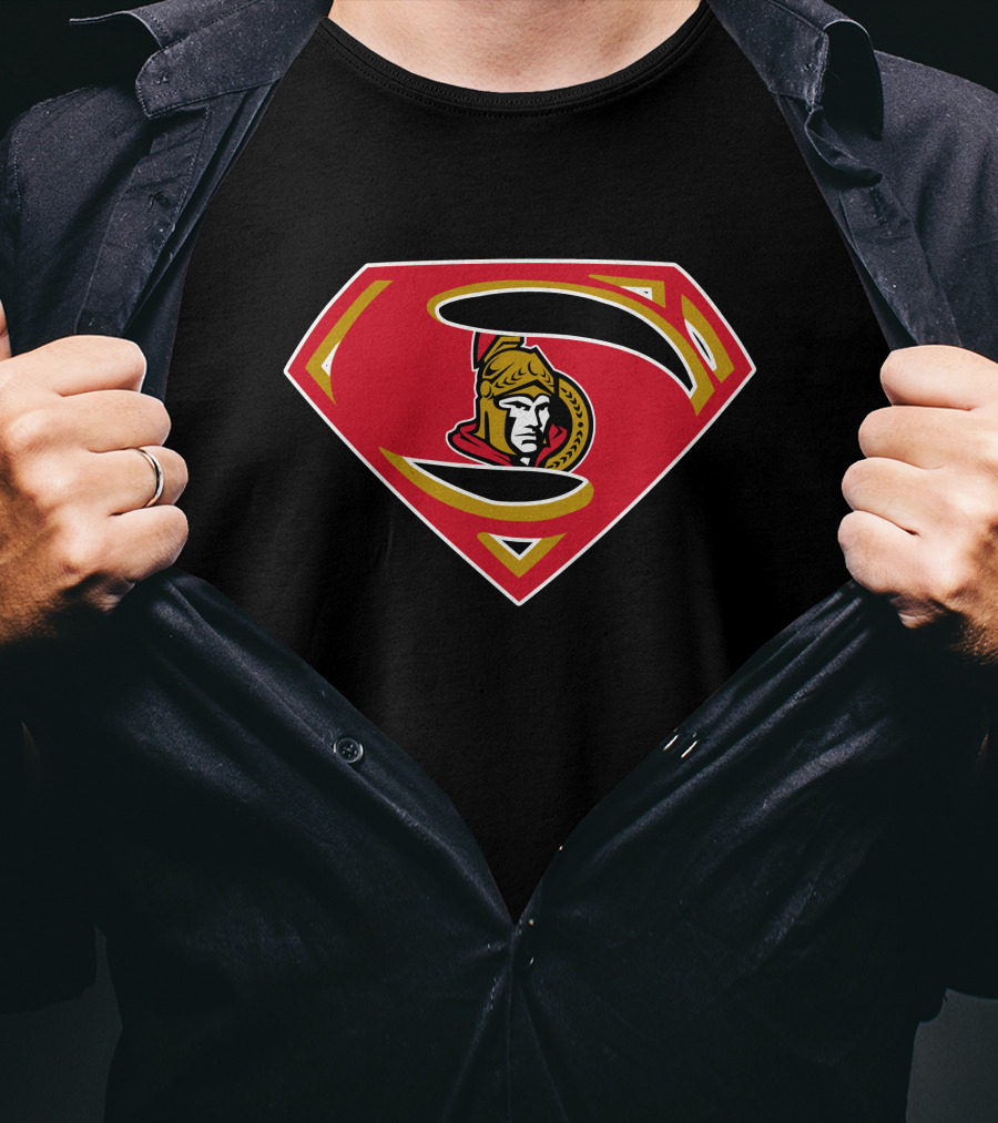Superman Ottawa Senators Logo Shield T-Shirt