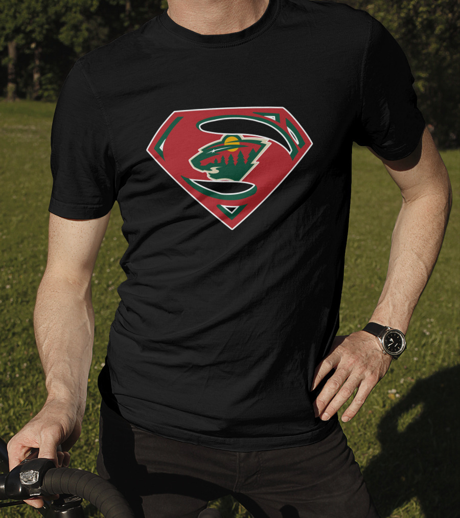 Superman Minnesota Wild Logo Fusion T-Shirt