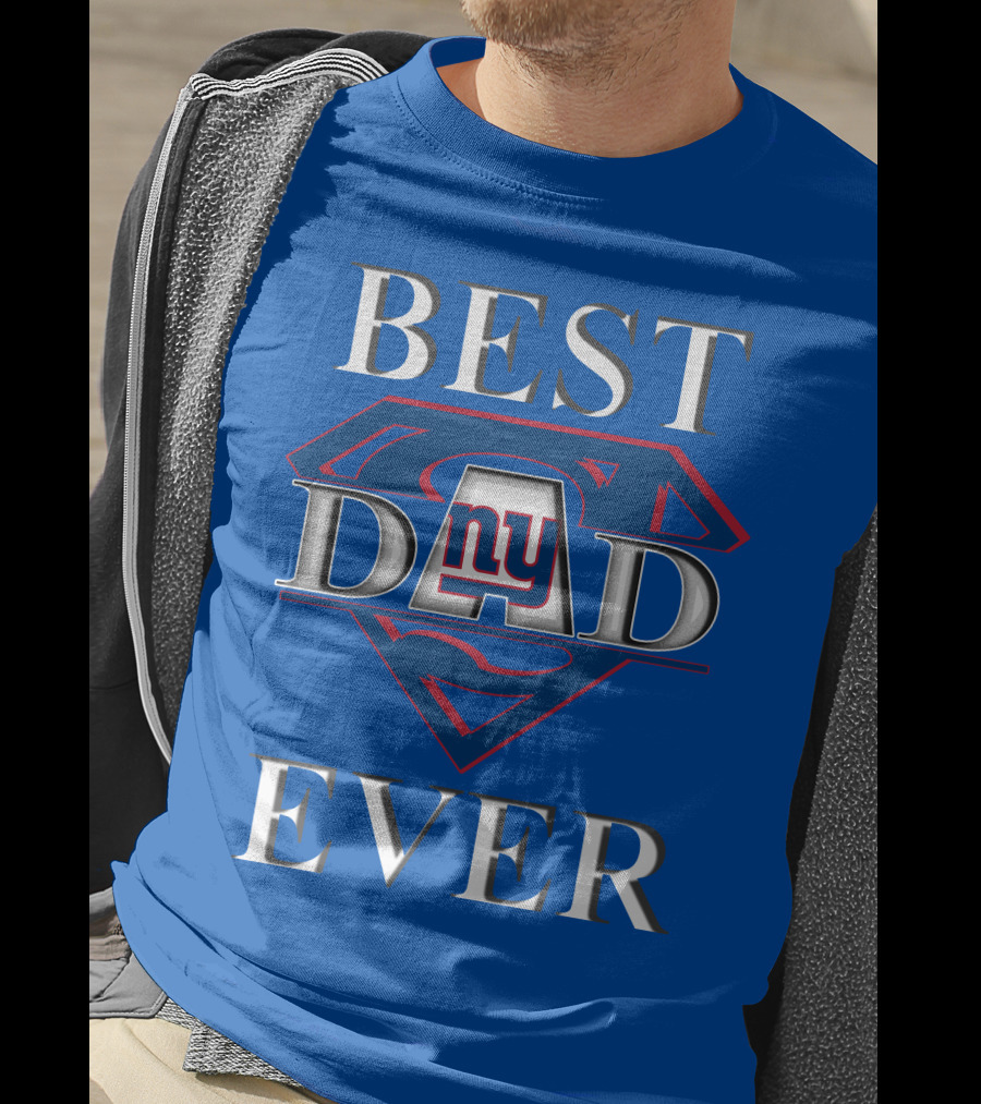 Best Dad Ever New York Giants Superman T-Shirt