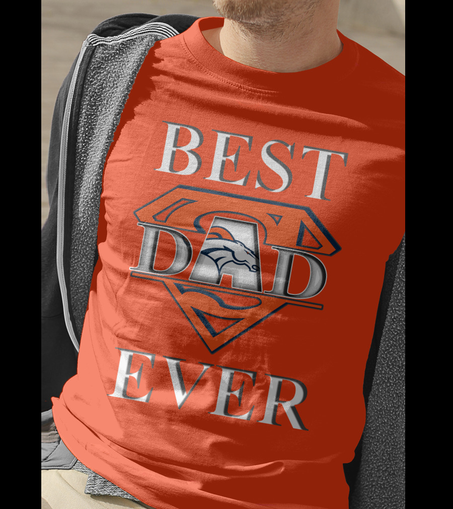 Best Dad Ever Broncos Superman T-Shirt