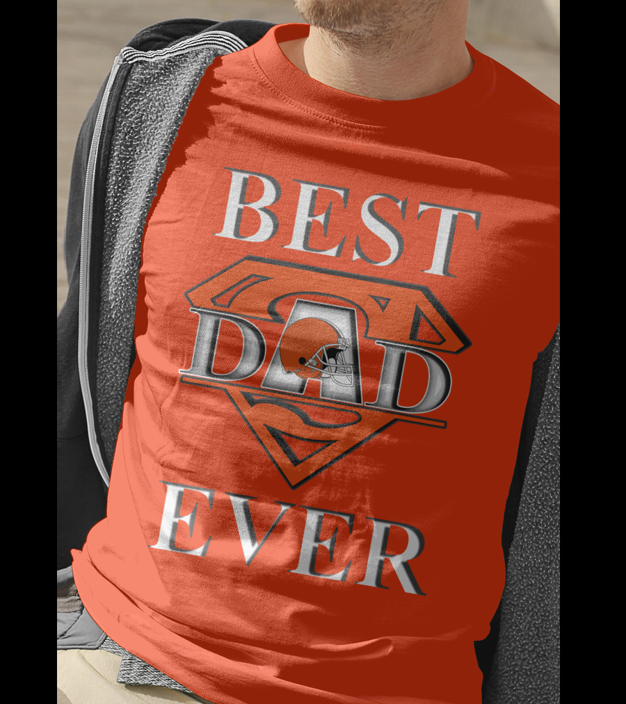 BEST DAD EVER Browns Helmets Superman T-Shirt