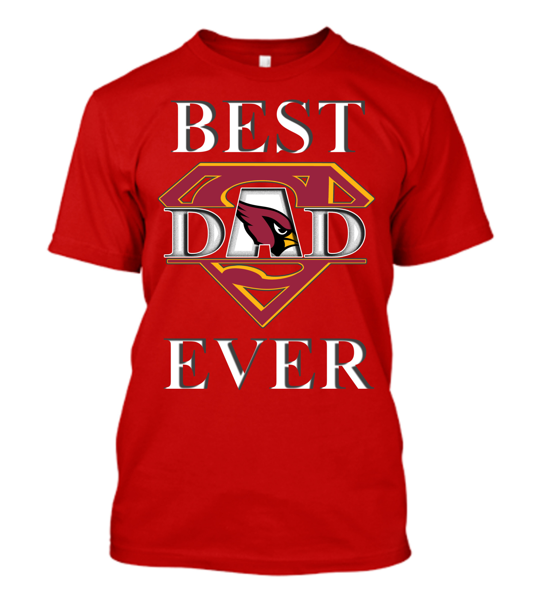 Best Dad Ever Cardinals Super Dad T-Shirt