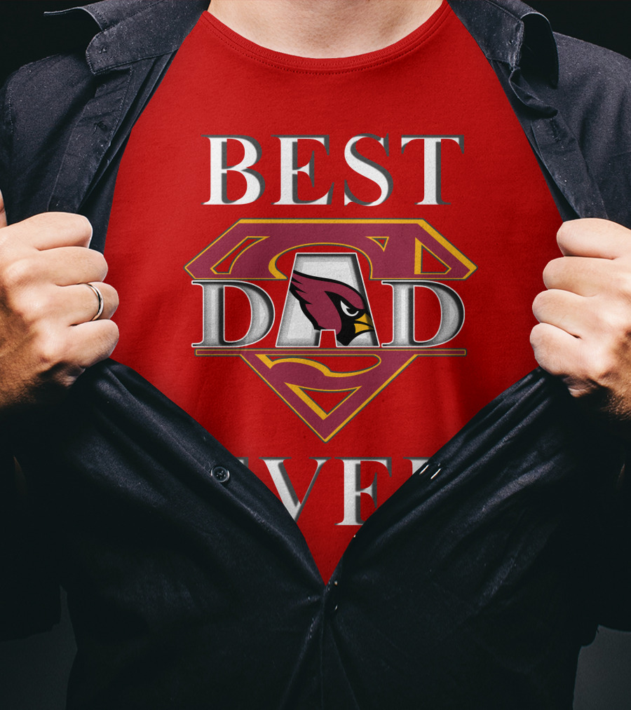 Best Dad Ever Cardinals Super Dad T-Shirt