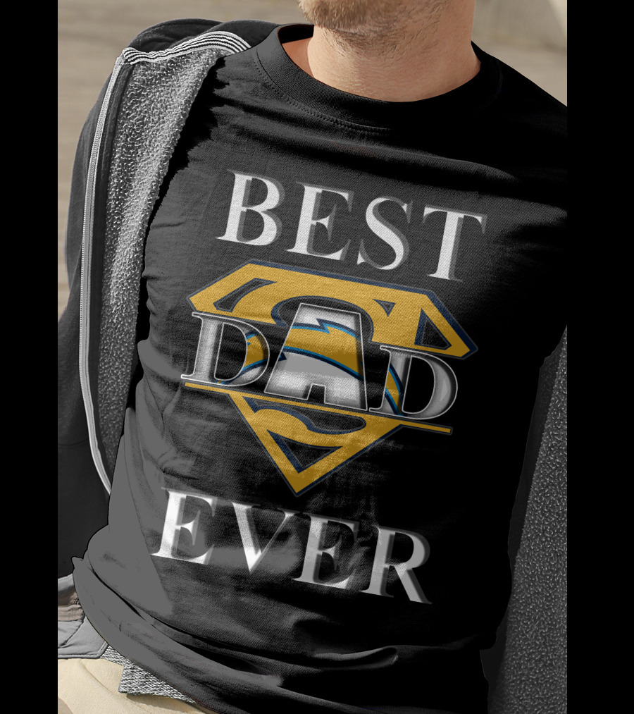 BEST DAD EVER Chargers Super Dad T-Shirt