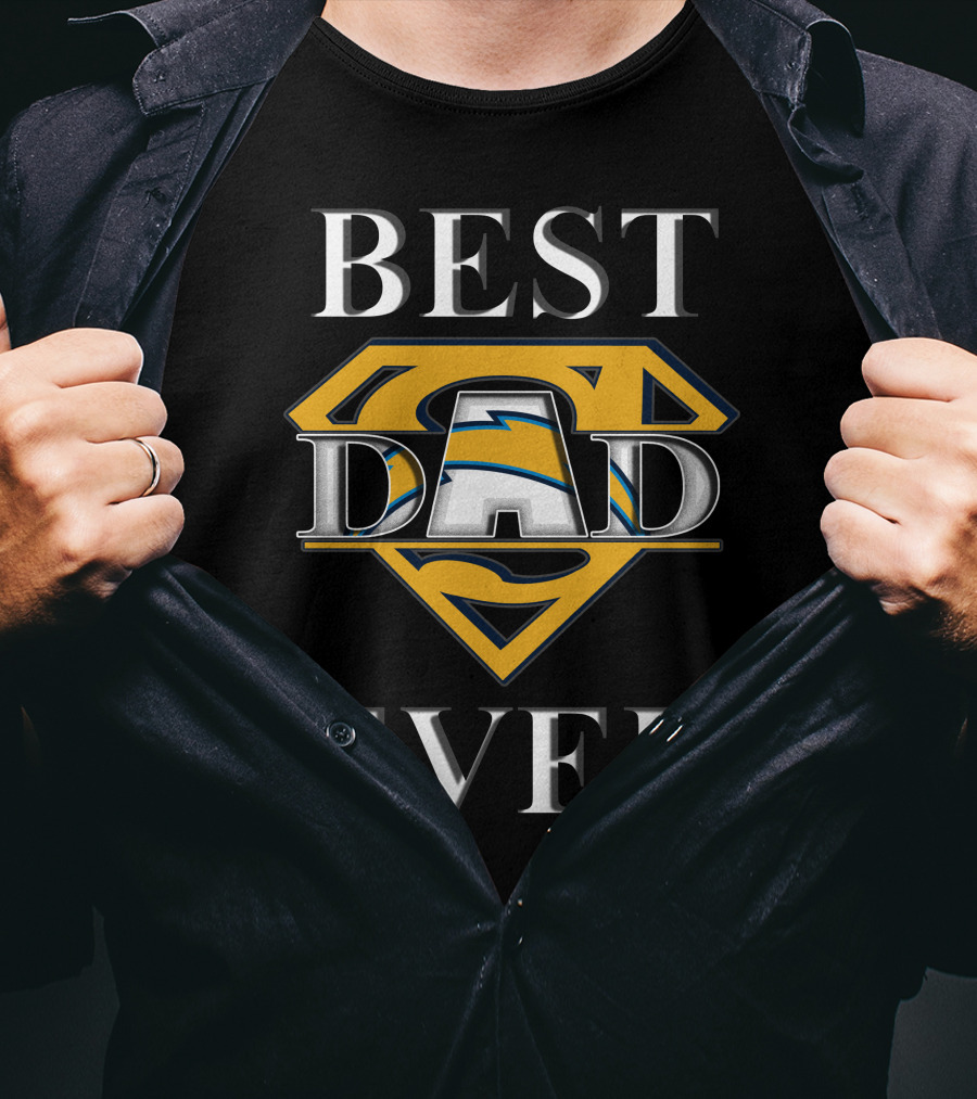 BEST DAD EVER Chargers Super Dad T-Shirt