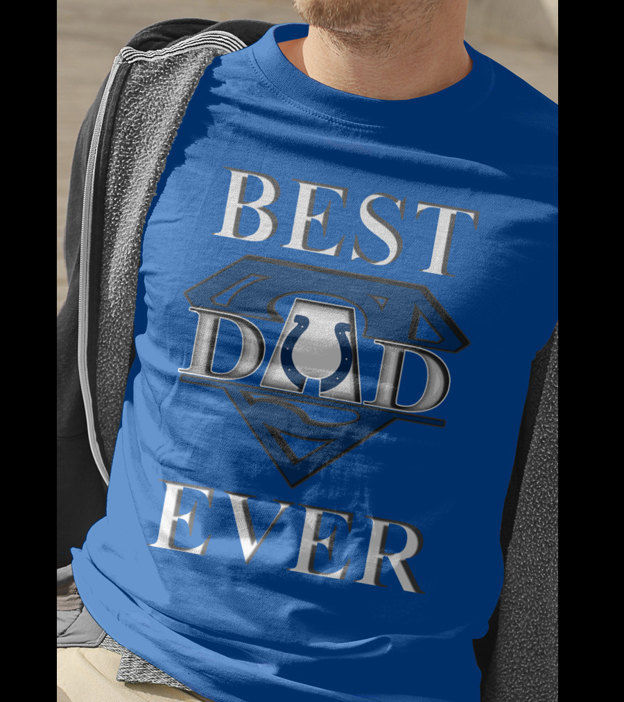 Best Dad Ever Colts Logo Super Dad T-Shirt