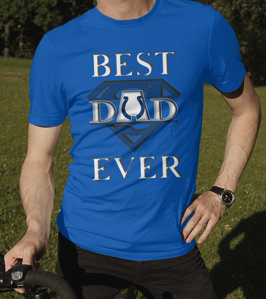Best Dad Ever Colts Logo Super Dad T-Shirt