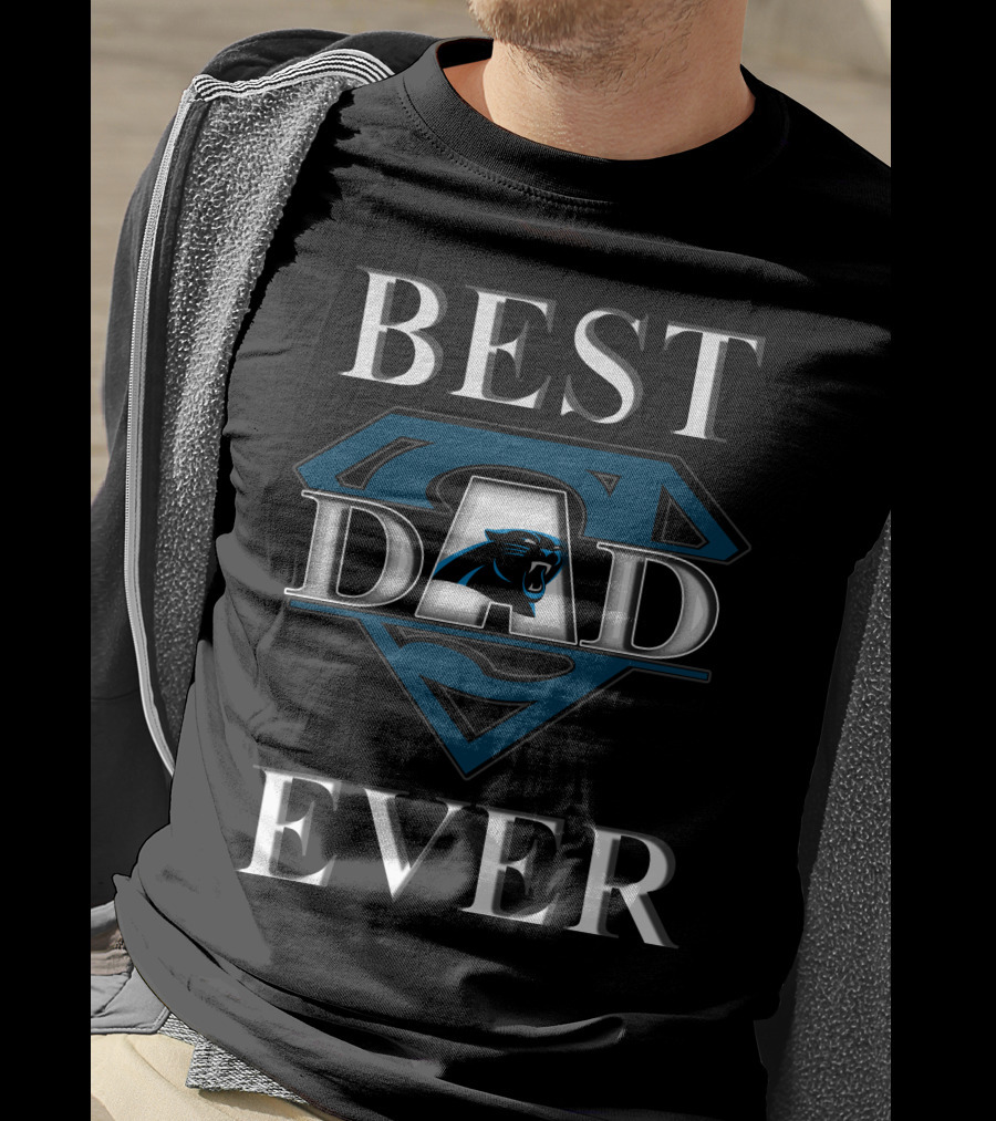 Best Dad Ever Panthers Superman T-Shirt