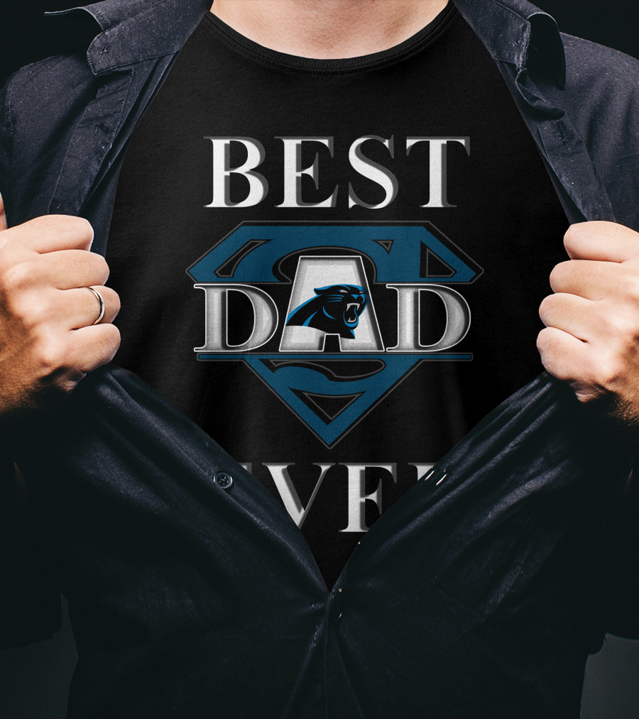 Best Dad Ever Panthers Superman T-Shirt