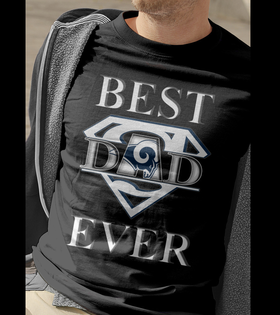 Best Dad Ever Rams Super Hero T-Shirt