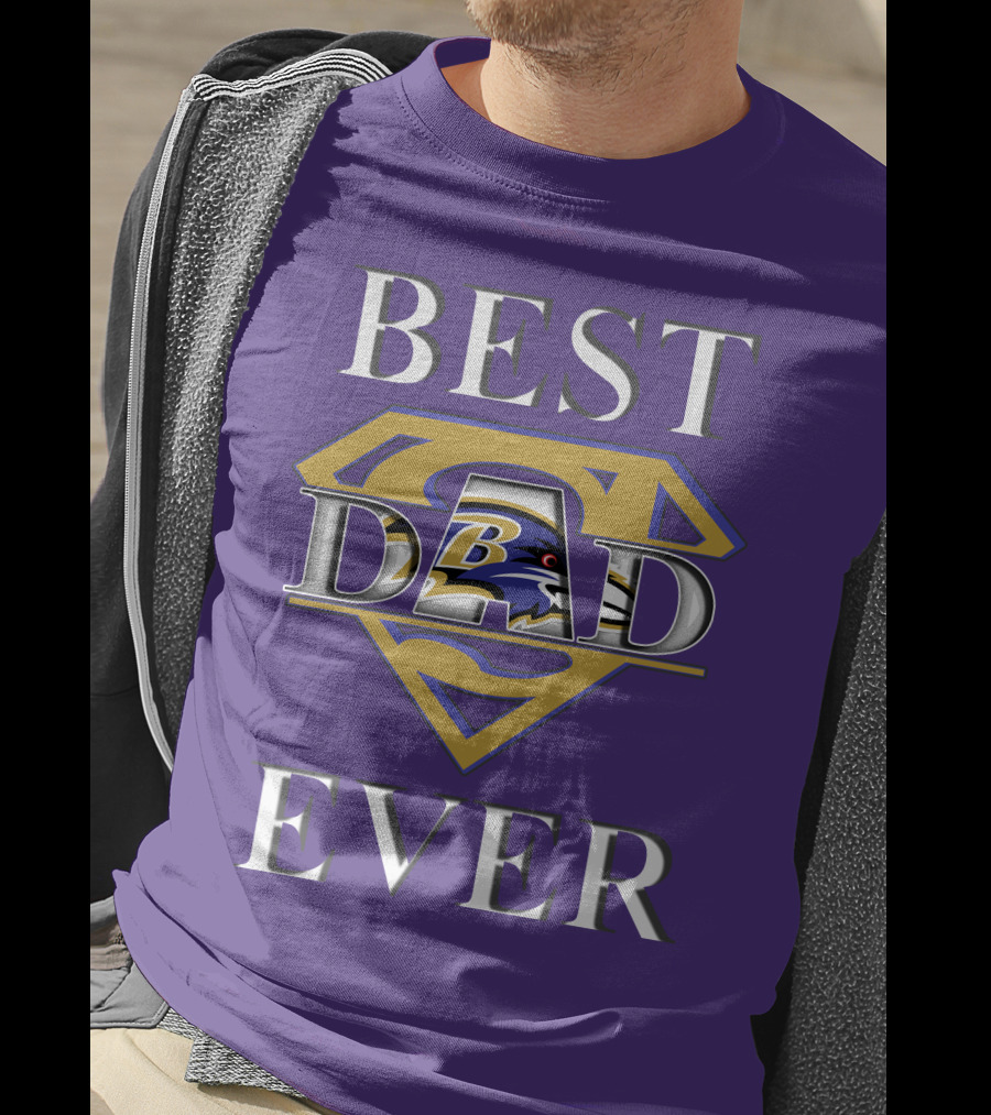 Best Dad Ever Ravens Superman T-Shirt