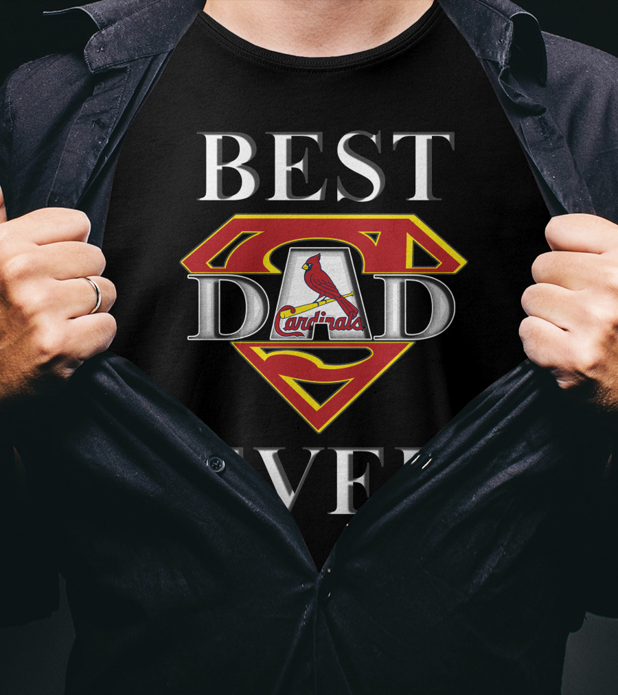 St. Louis Cardinals Best Dad Ever Superhero T-Shirt