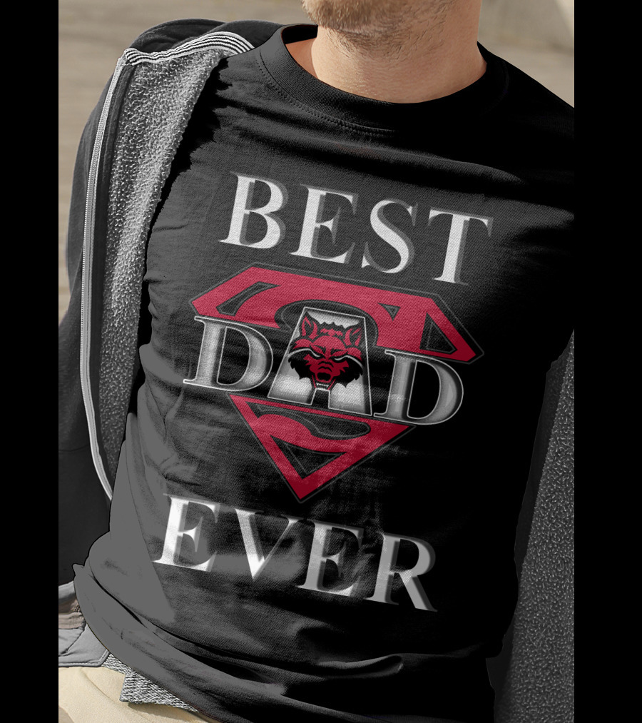 Best Dad Ever Arkansas State Red Wolves Super Dad T-Shirt