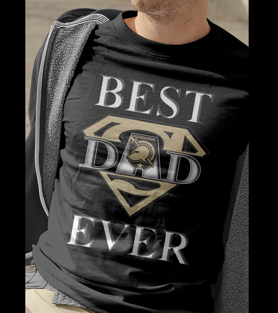Best Dad Ever Army Black Knights Superman T-Shirt