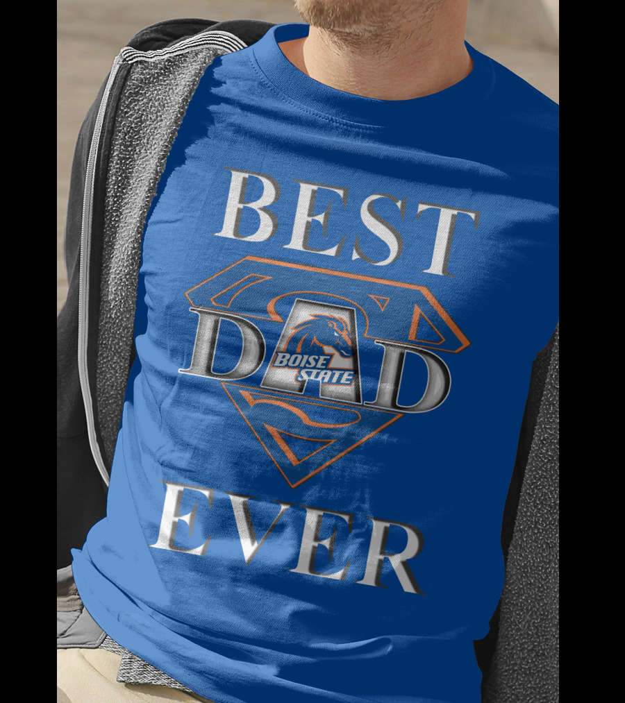 Boise State Broncos Best Dad Ever Superman T-Shirt